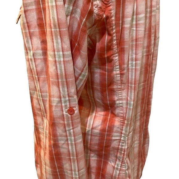 Arc’Teryx Melodie Red Plaid Button Down Shirt with Adjustable Sleeves Size XL - Picture 9 of 16